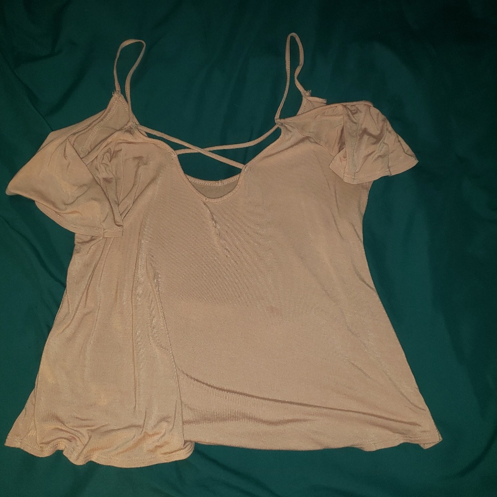 Pink off the shoulder blouse